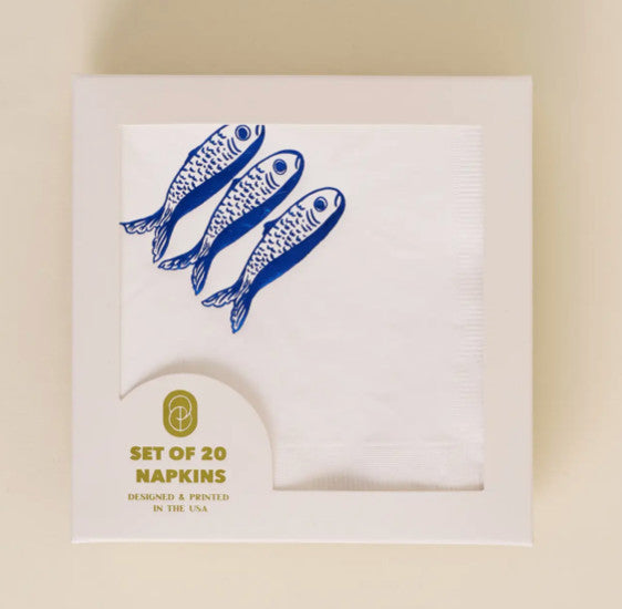 Sardines Fish Cocktail Paper Beverage Napkin