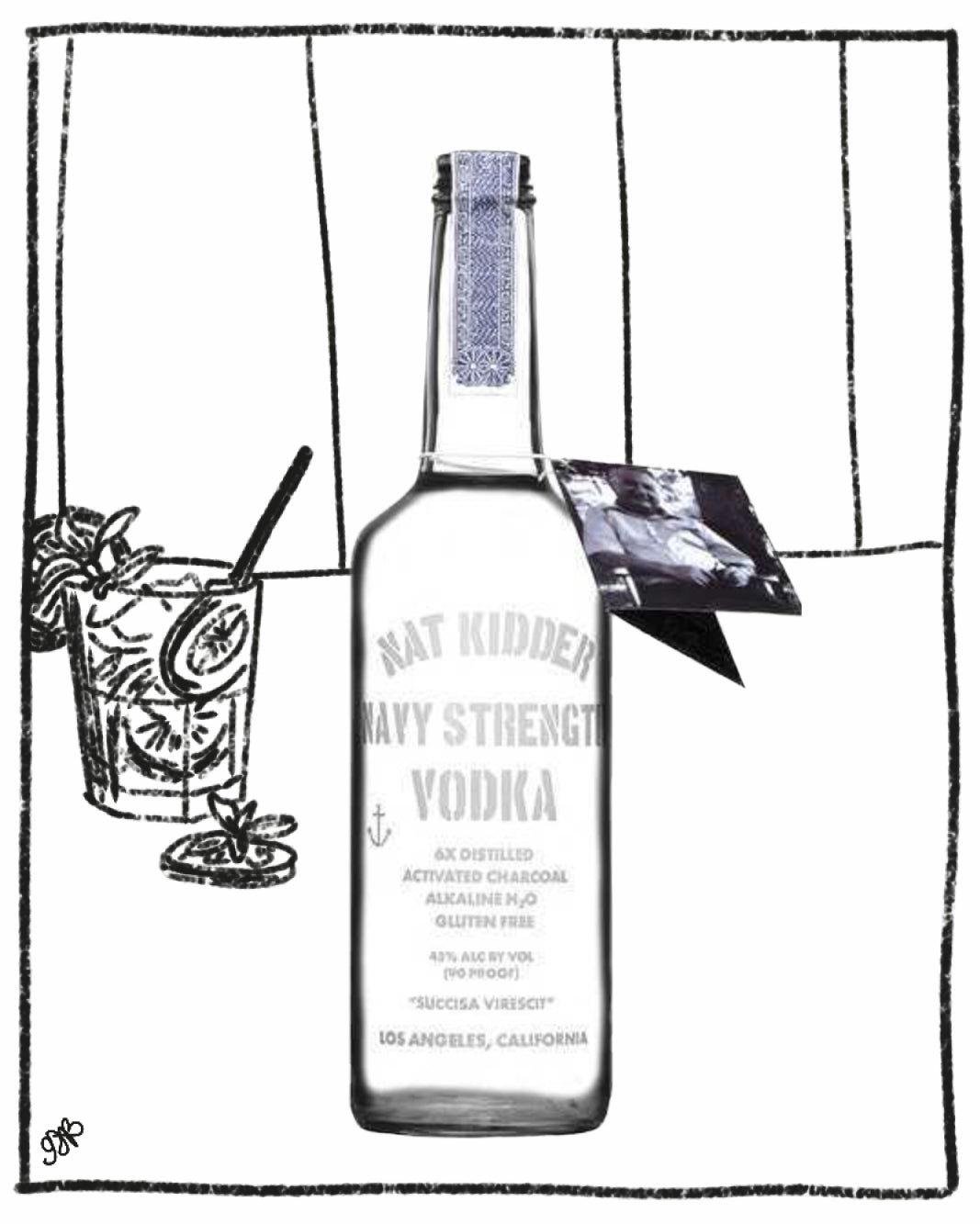 NAT KIDDER VODKA 1L 45% ABV