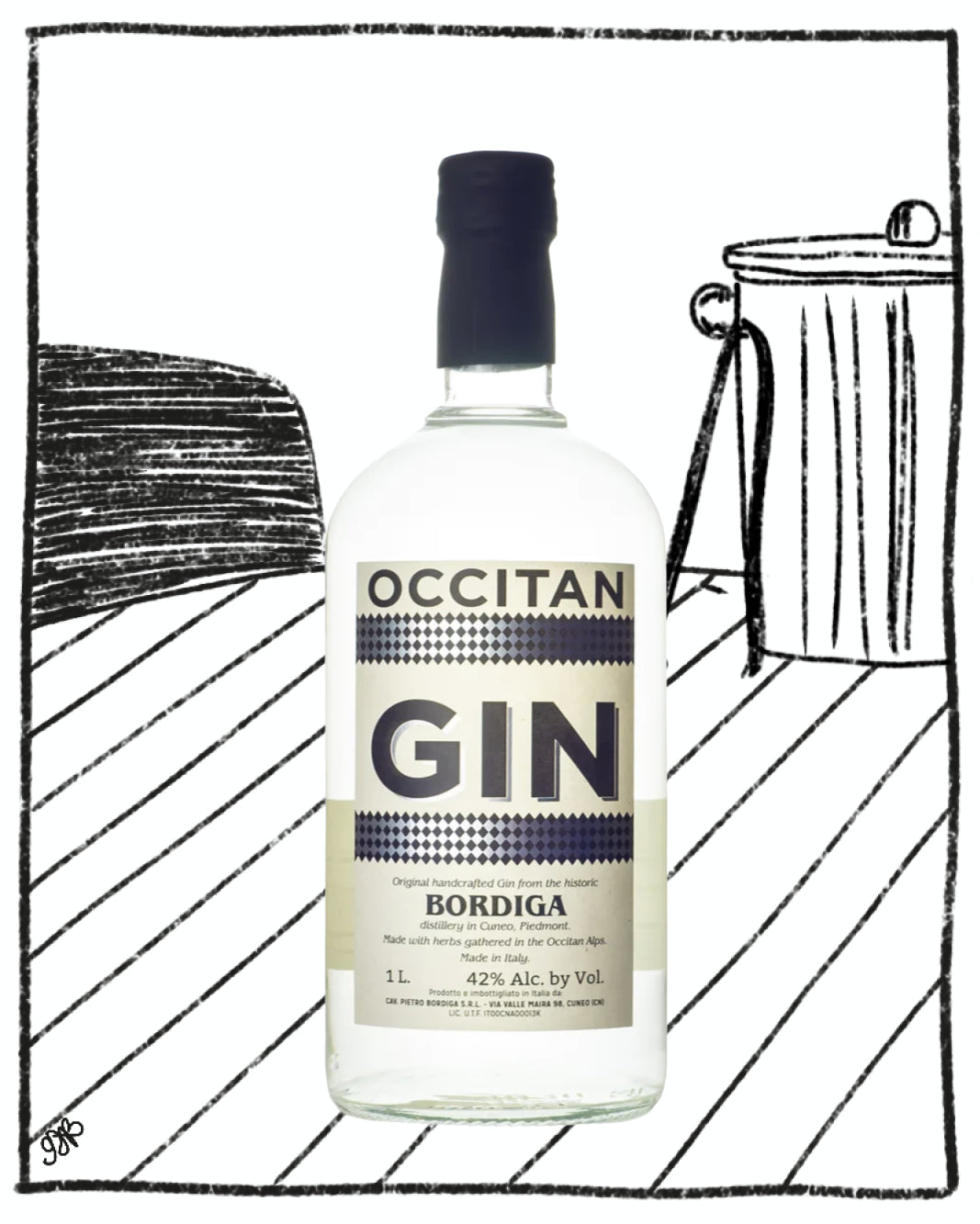 BORDIGA OCCITAN GIN 1L 42% ABV