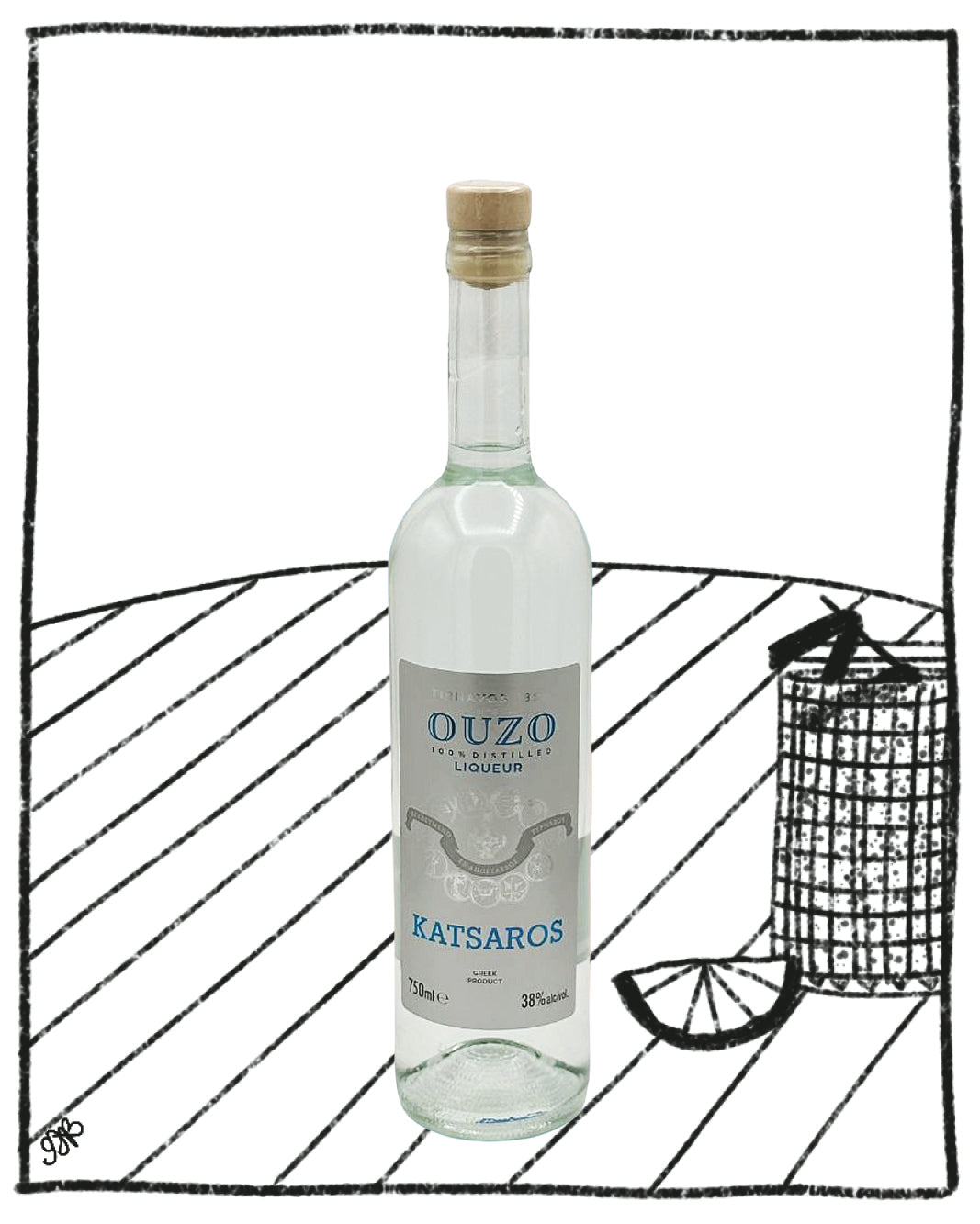 KATSAROS OUZO 750ML 38% ABV