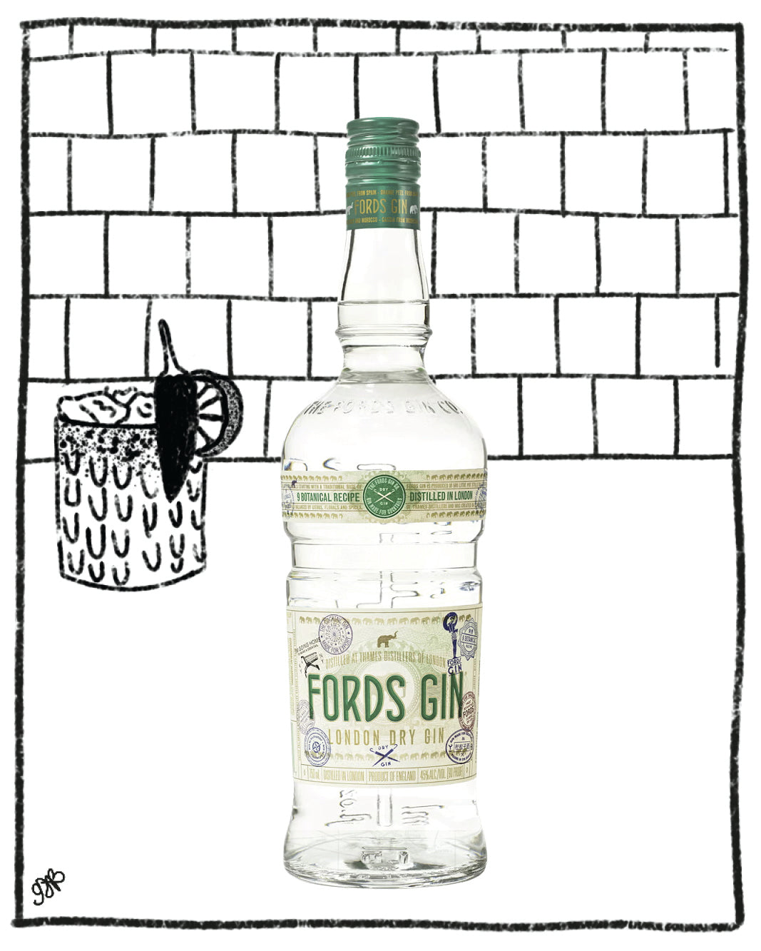 FORD'S LONDON DRY GIN 750ML 45% ABV