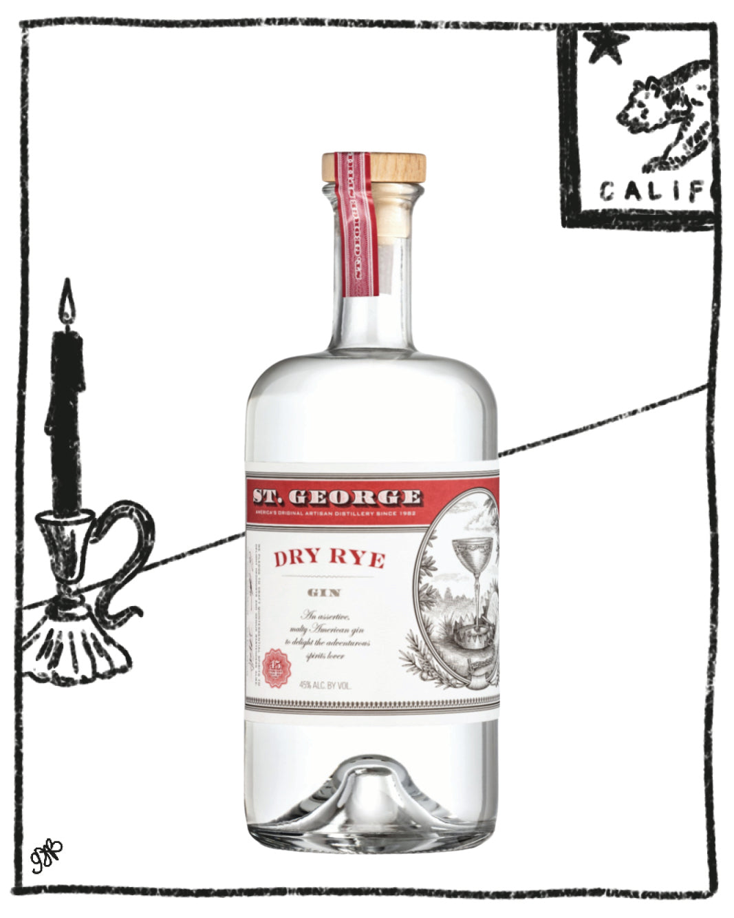 ST. GEORGE DRY RYE GIN 750ML 45% ABV
