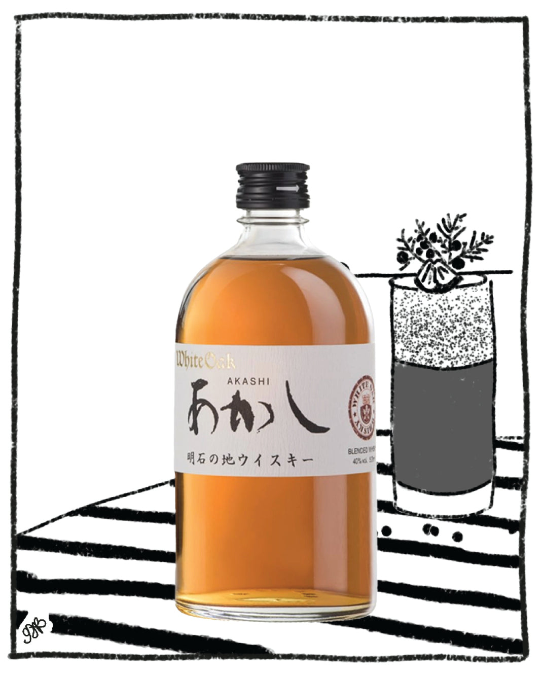 AKASHI WHITE OAK BLENDED JAPANESE WHISKY 750ML 40% ABV