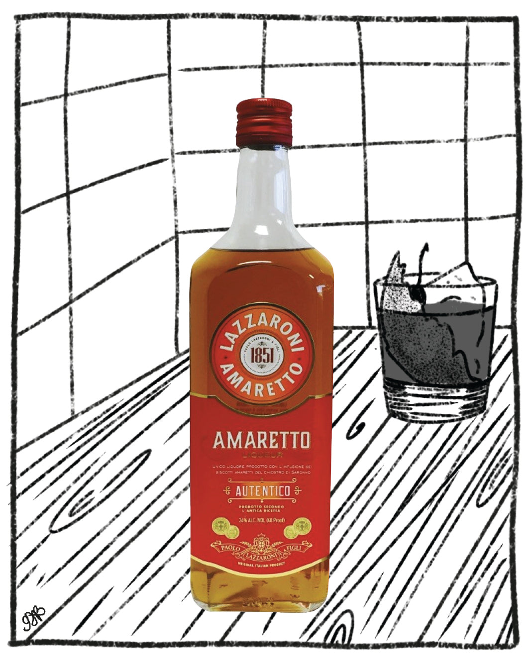LAZZARONI AMARETTO 750ML 24% ABV