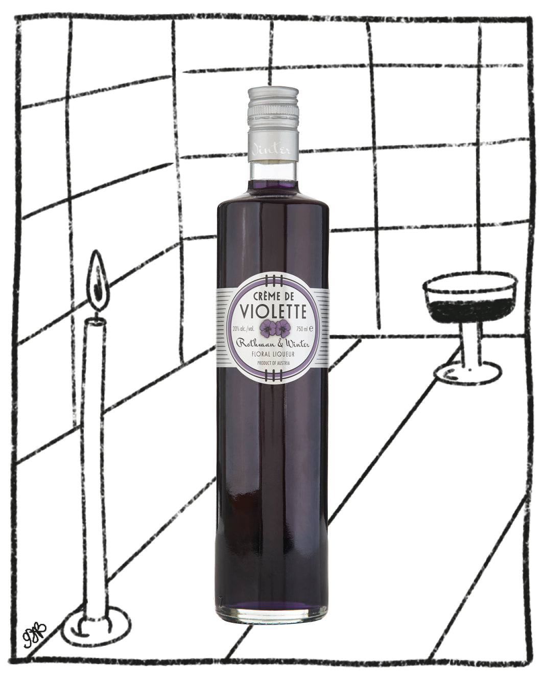 ROTHMAN & WINTER CREME DE VIOLET 750ML 20% ABV