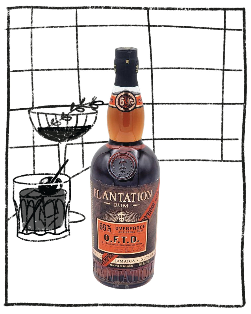 PLANTERAY RUM OFTD 1L 69% ABV