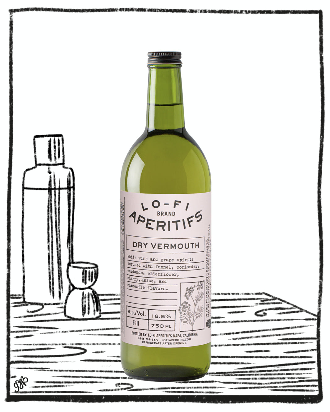 LO-FI VERMOUTH DRY 750ML 16.5% ABV