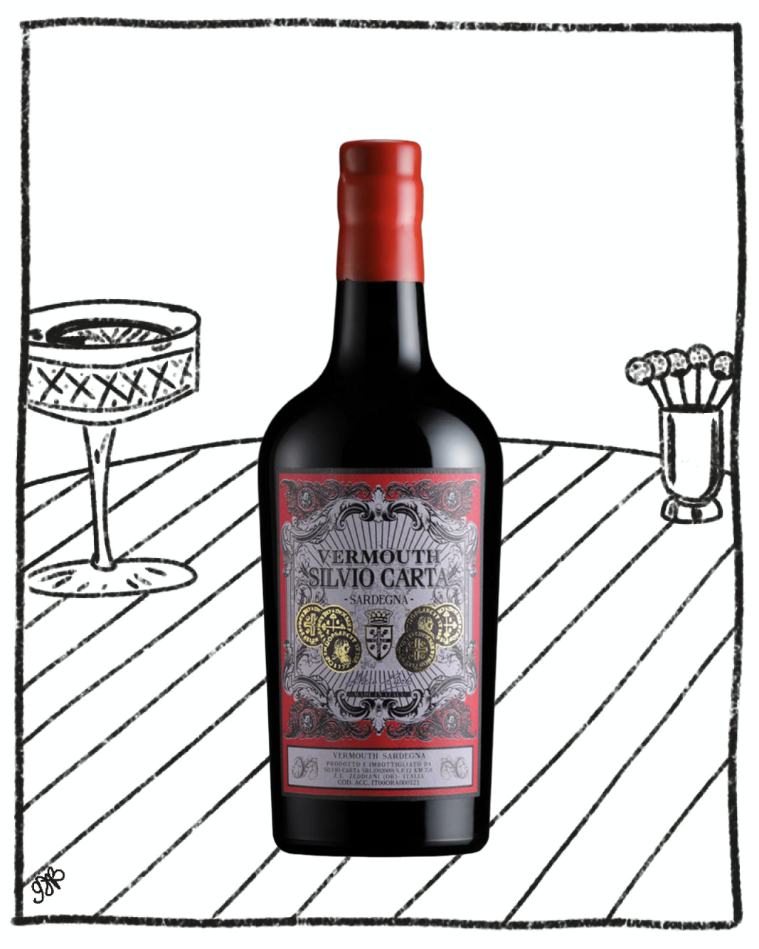 SILVIO CARTA RED VERMOUTH 750ML 18% ABV