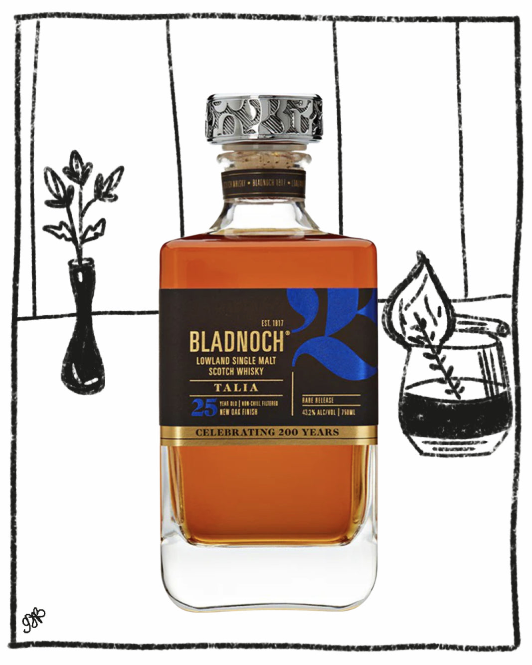 BLADNOCH TALIA 25YR LOWLAND SINGLE MALT 750ML 43.2% ABV
