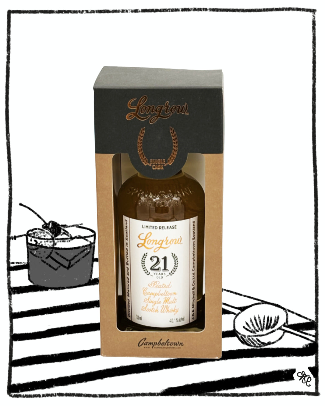 LONGROW 21YR SINGLE MALT FRESH RUM SINGLE CASK 750ML 40.1% ABV