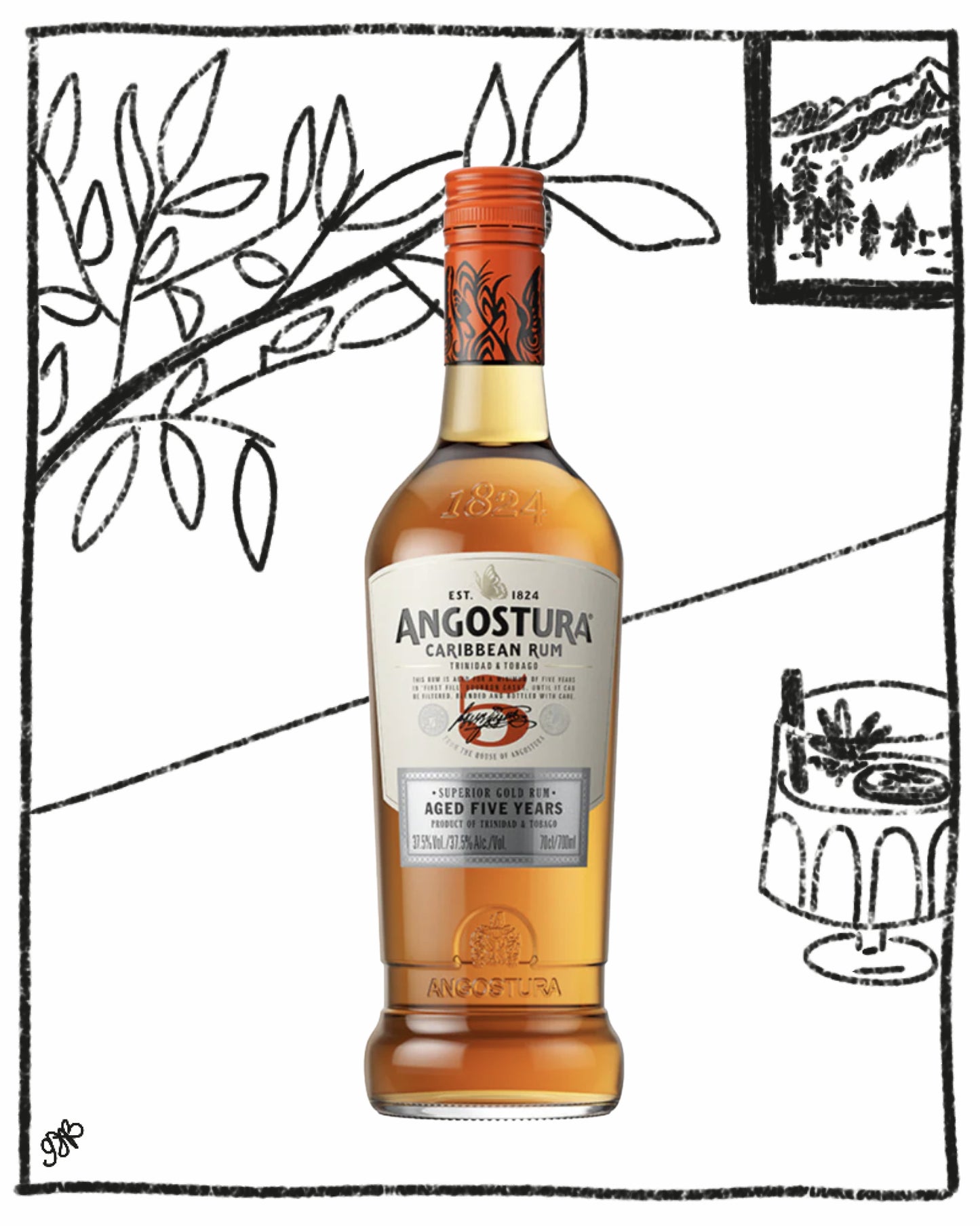 ANGOSTURA RUM 5 YEAR 750ML 40% ABV