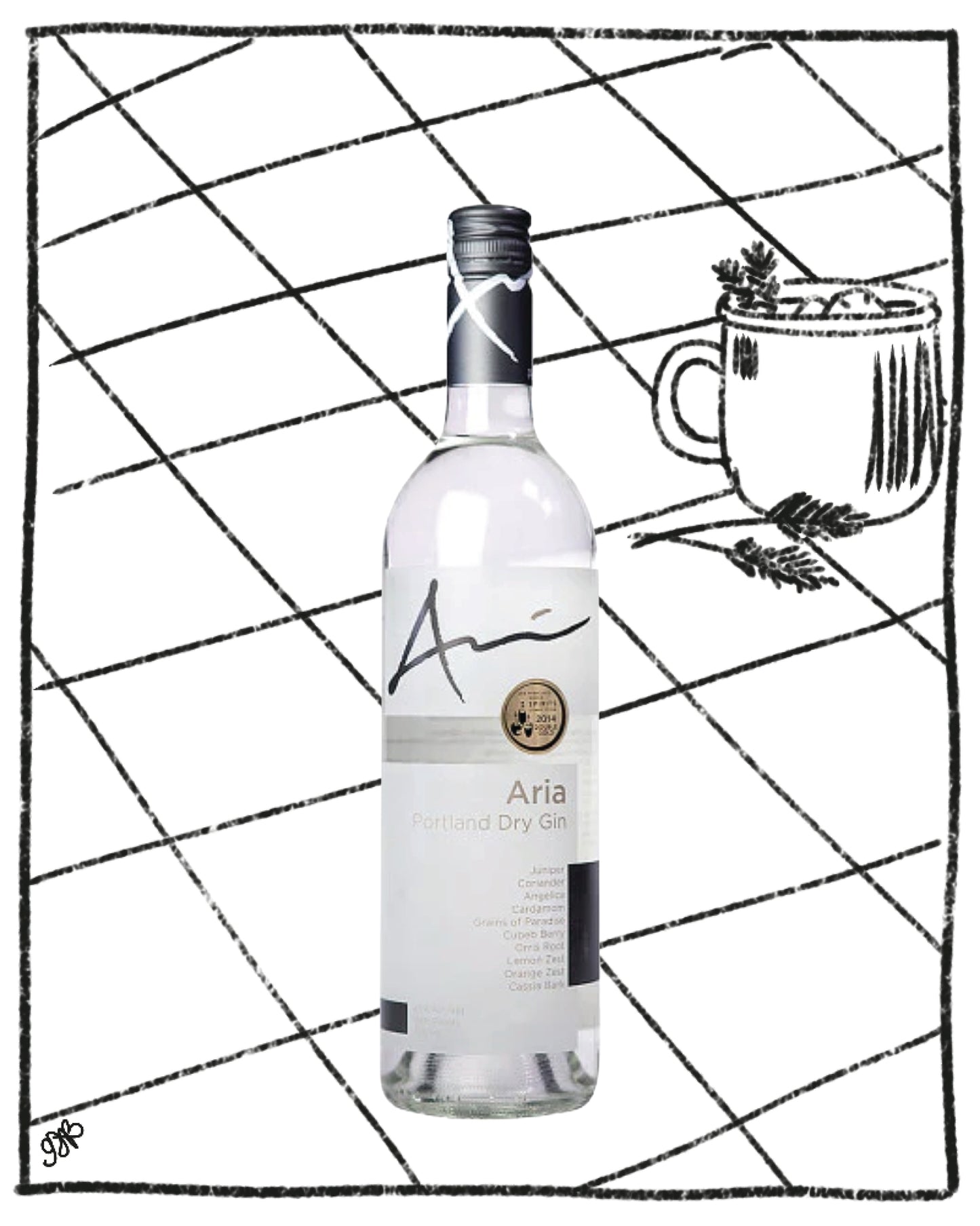 ARIA PORTLAND DRY GIN 750ML 45% ABV