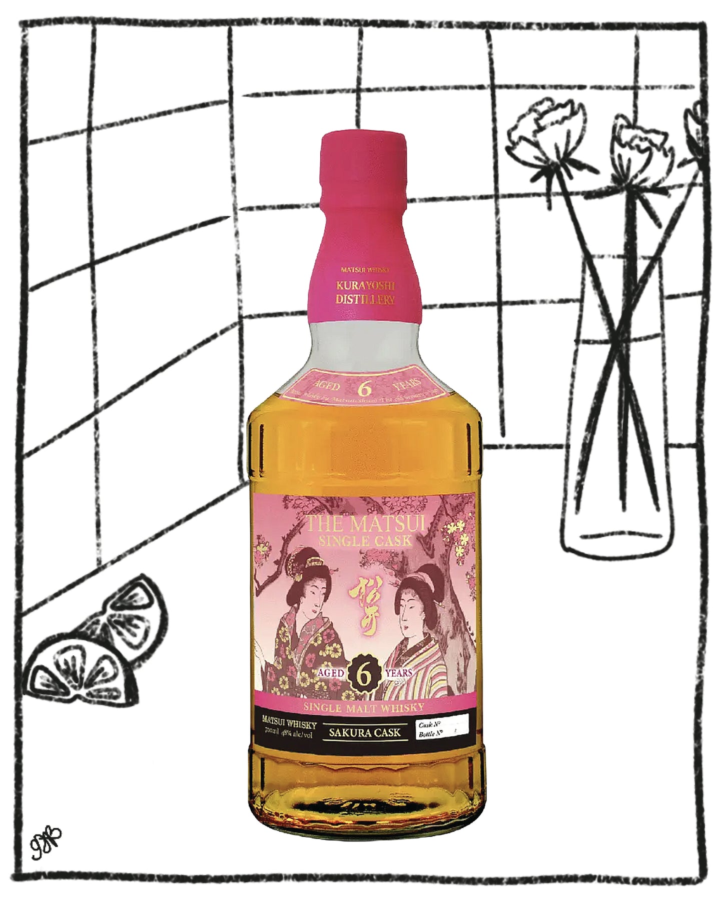 MATSUI SINGLE MALT WHISKY 6 YEAR SAKURA CASK