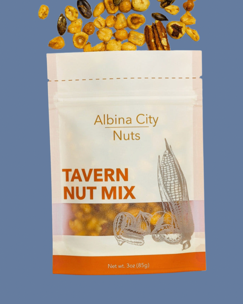 Albina City Nuts Tavern Nut Mix packaging with a white background