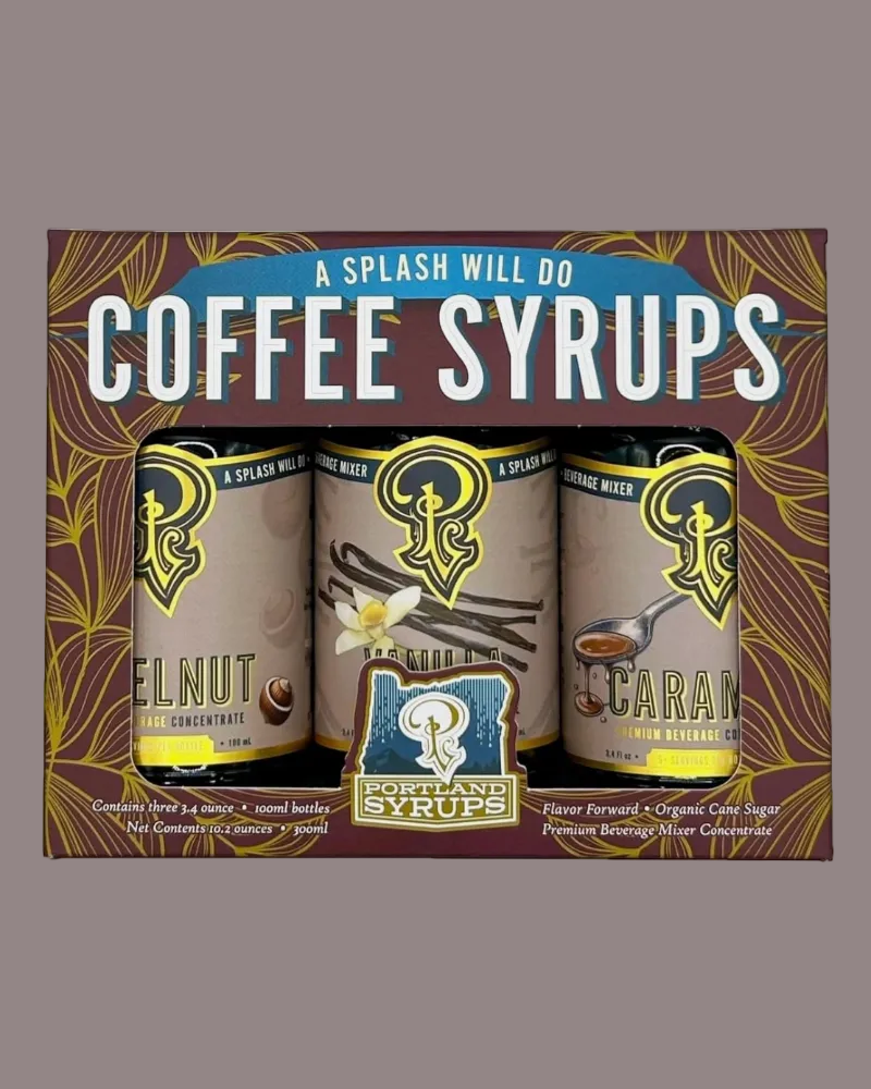 PORTLAND SYRUPS GIFT SET - COFFEE FLAVORS - MIXERS