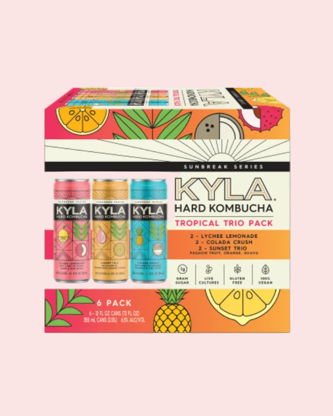 KYLA HARD KOMBUCHA TROPICAL VARIETY 6 PACK