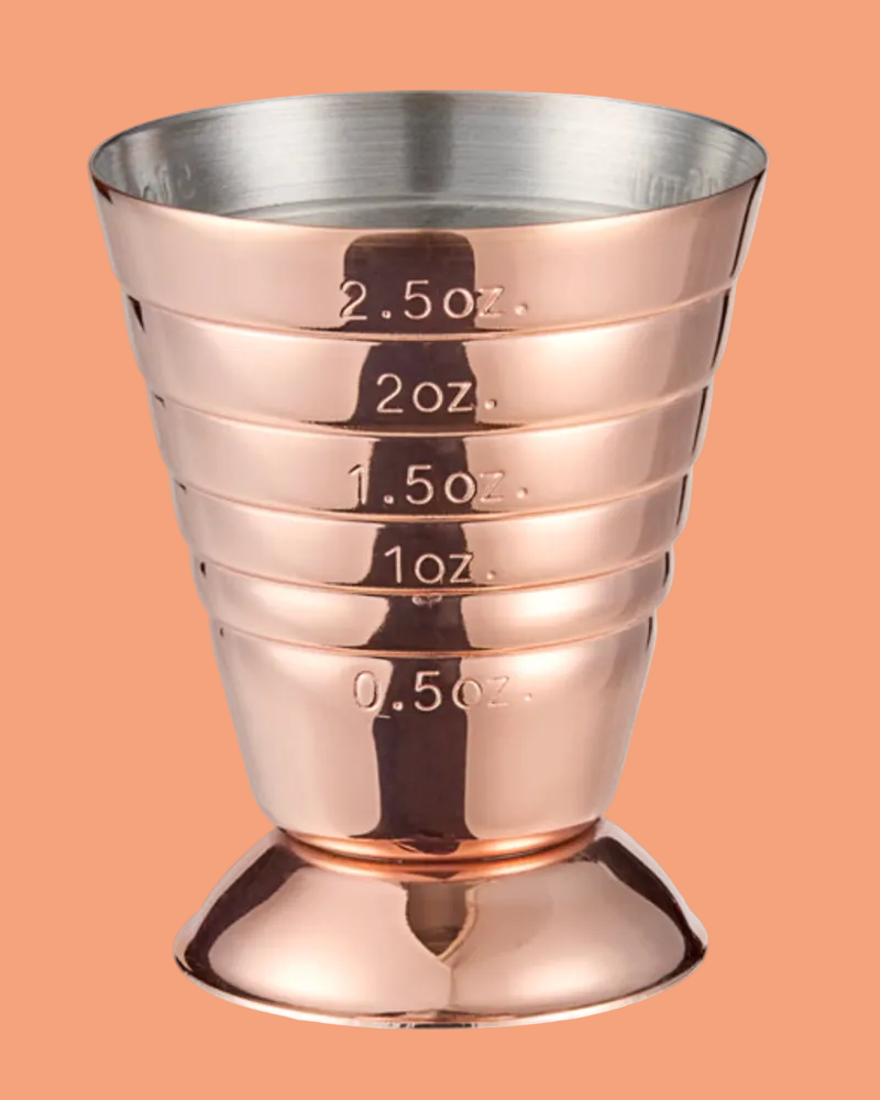 BARFLY COPPER PLATED MEASURING JIGGER