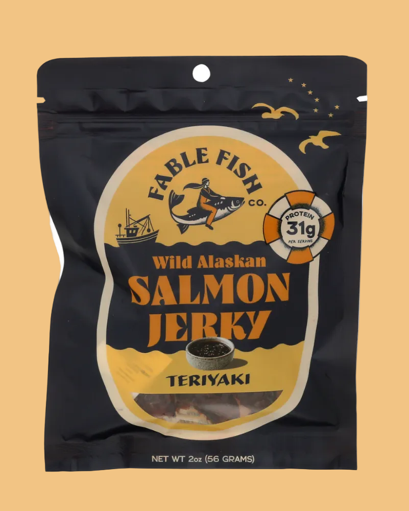FABLE FISH WILD ALASKAN SALMON JERKY - TERIYAKI