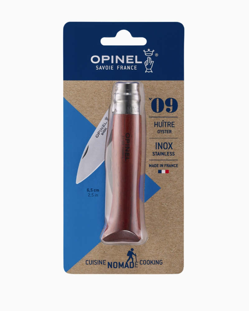 Opinel knife packaging with brand logo on a white background