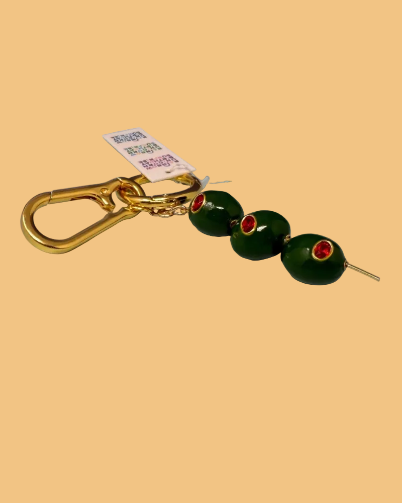 Triple Olive Keychain Bag Charm - Keychain