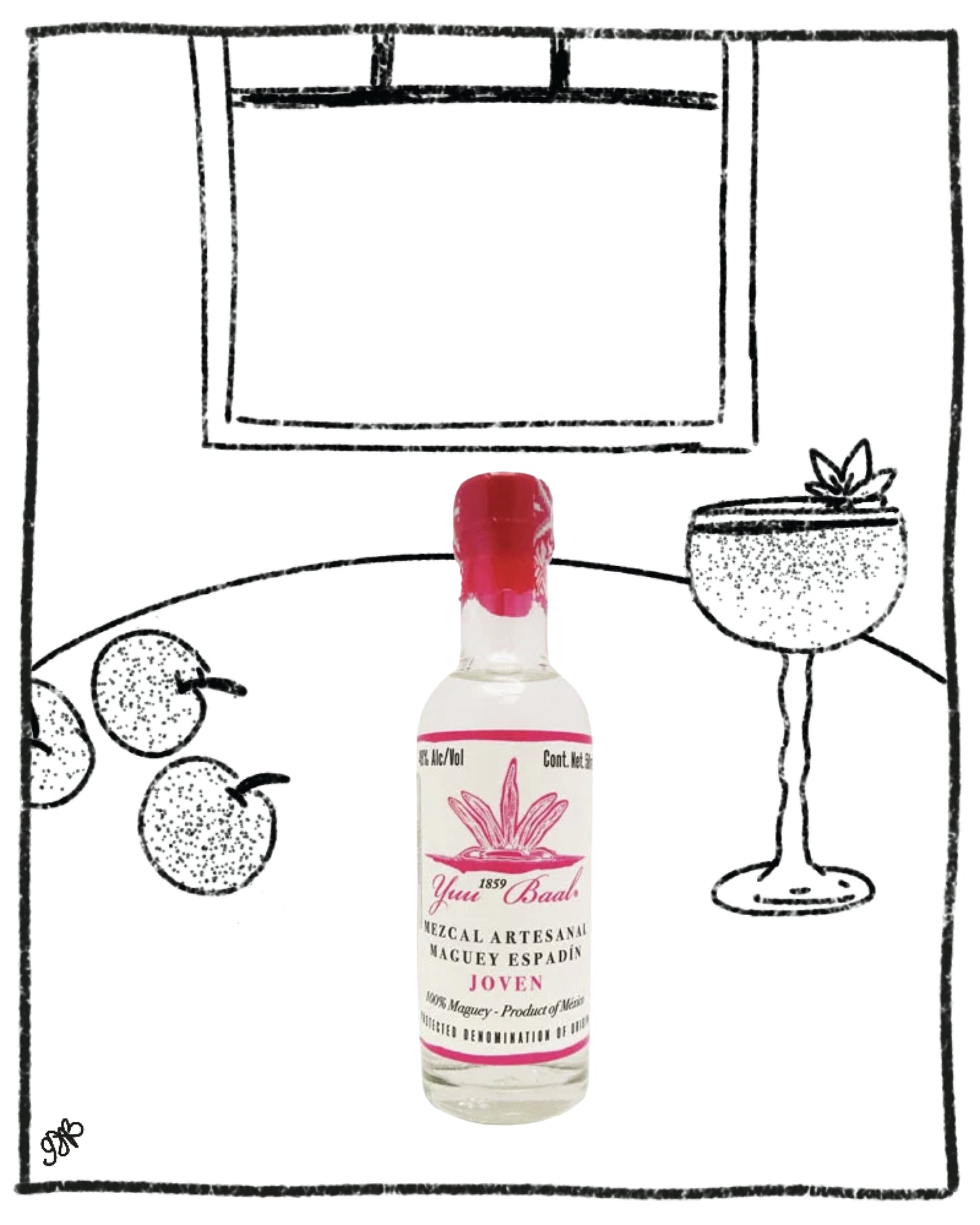 YUU BAAL MEZCAL JOVEN ESPADIN 50ML 48% ABV