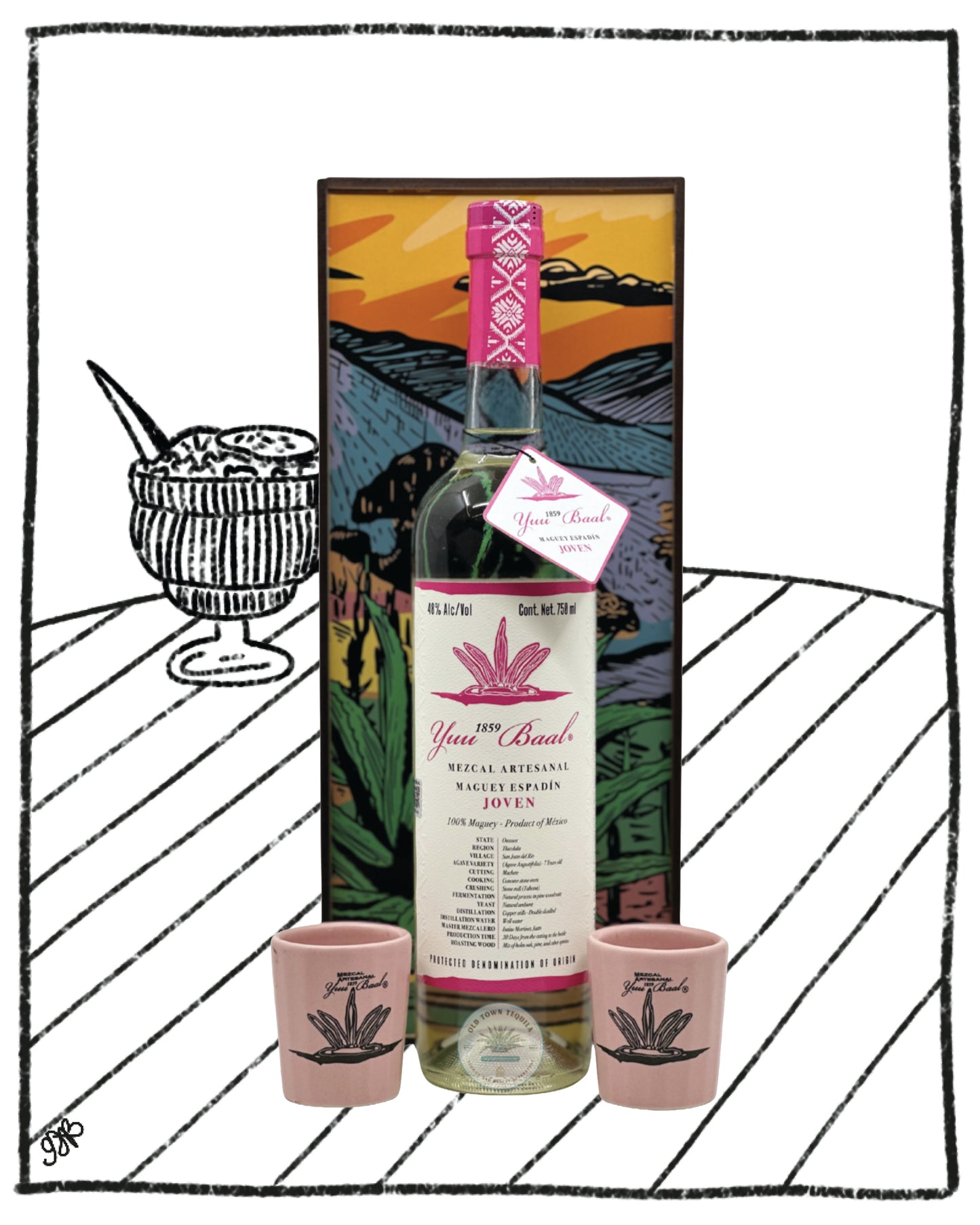 YUU BAAL MEZCAL JOVEN ESPADIN GIFT SET