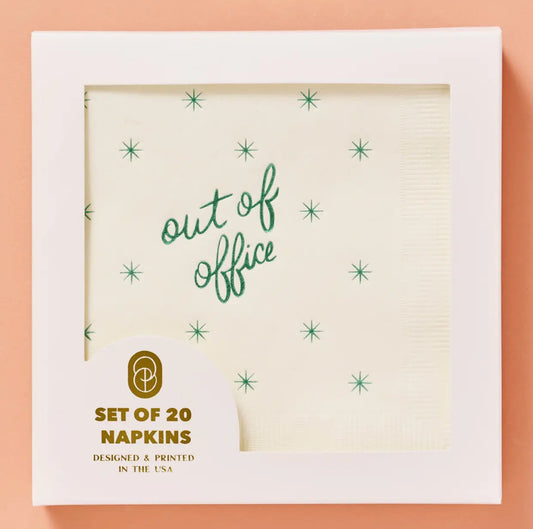 Out of Office Cocktail Paper Beverage Napkin