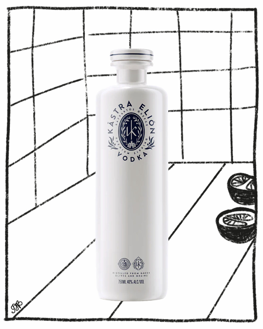 KASTRA ELION VODKA 750ML 40% ABV