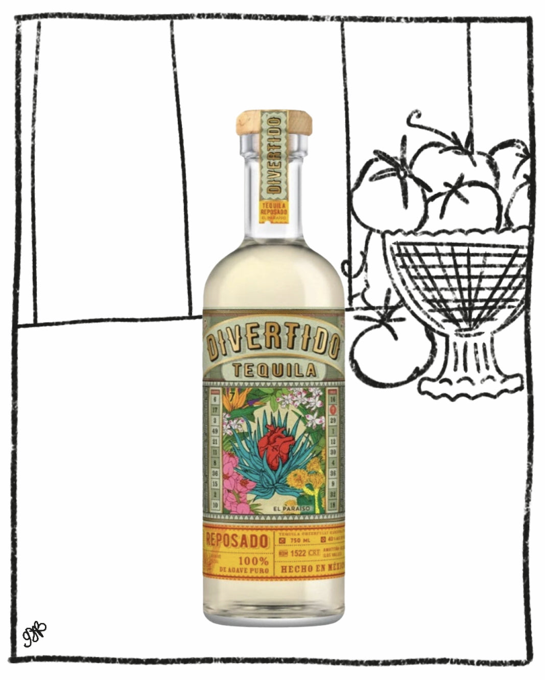 DIVERTIDO TEQUILA REPOSADO 750ML 40% ABV