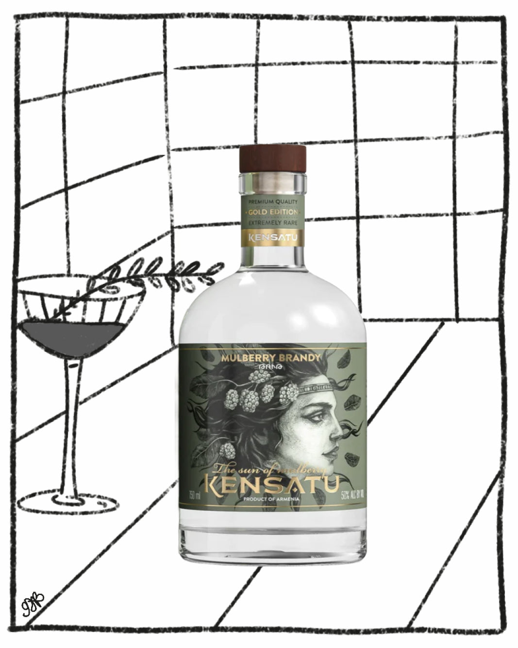 KENSATU MULBERRY FRUIT BRANDY 750ML 50% ABV