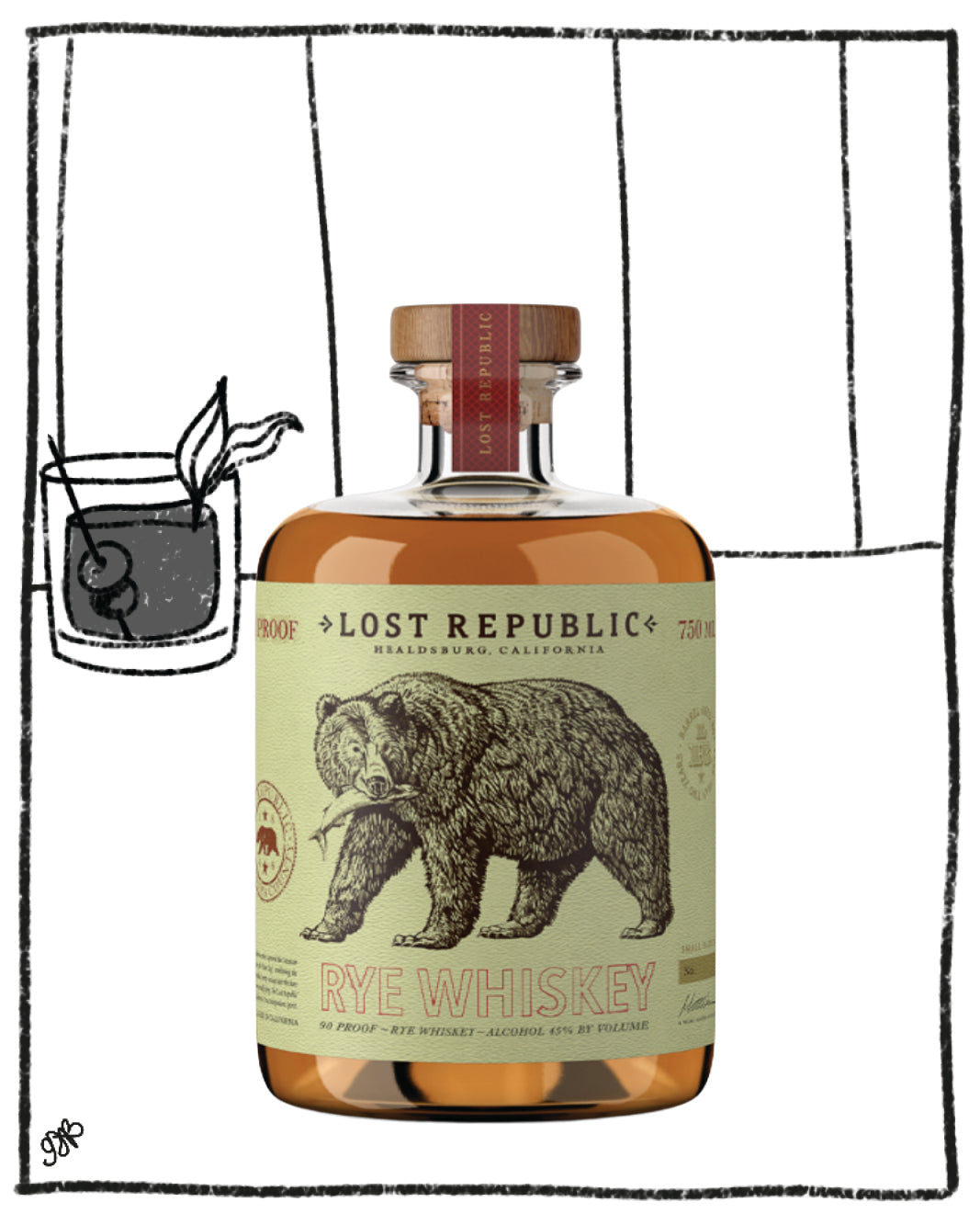 LOST REPUBLIC RYE WHISKEY 750ML 45% ABV
