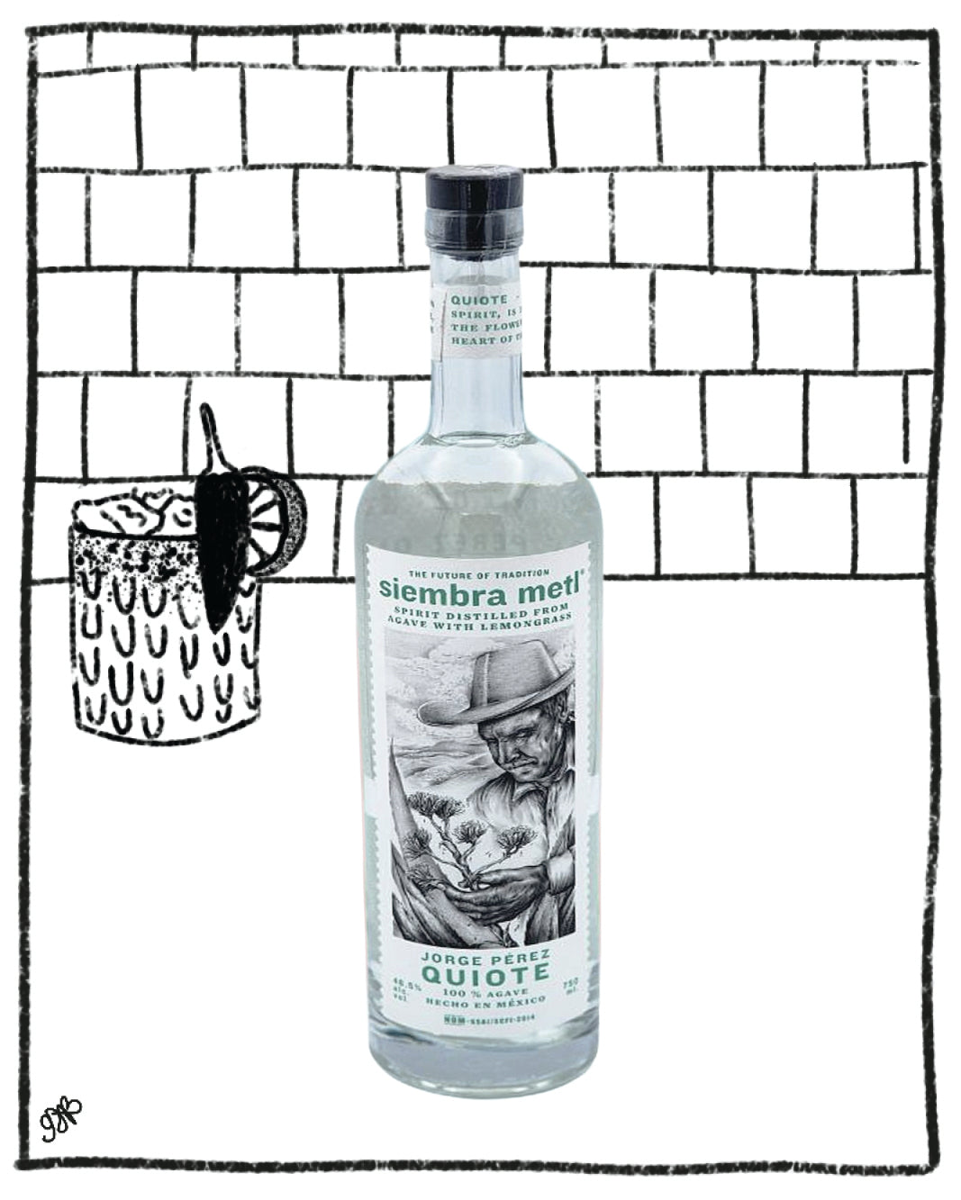 SIEMBRA METL QUIOTE JORGE PEREZ LOT 2 750ML 46.5% ABV