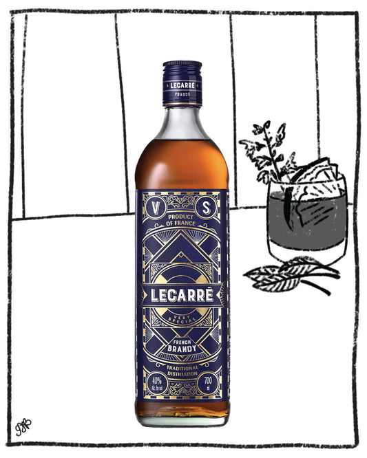 LECARRE FRENCH BRANDY 700ML 40% ABV
