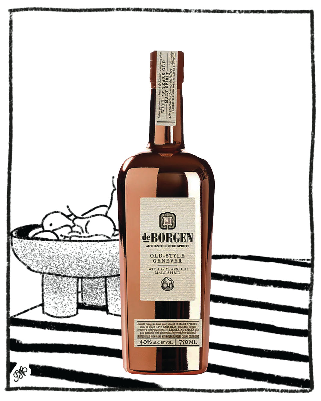 DE BORGEN OLD-STYLE GENEVER 750ML 40% ABV