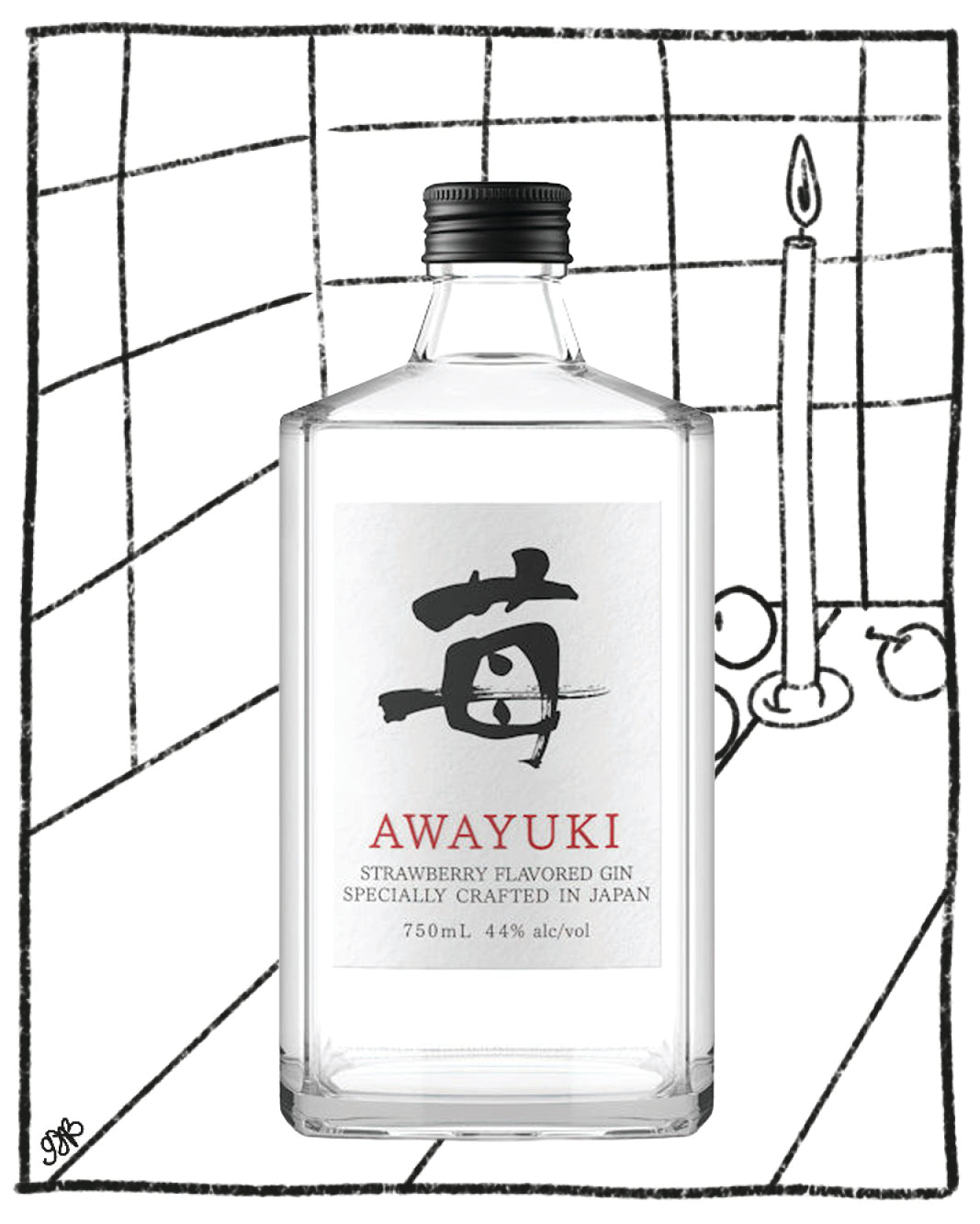 AWAYUKI STRAWBERRY GIN 750ML 44% ABV