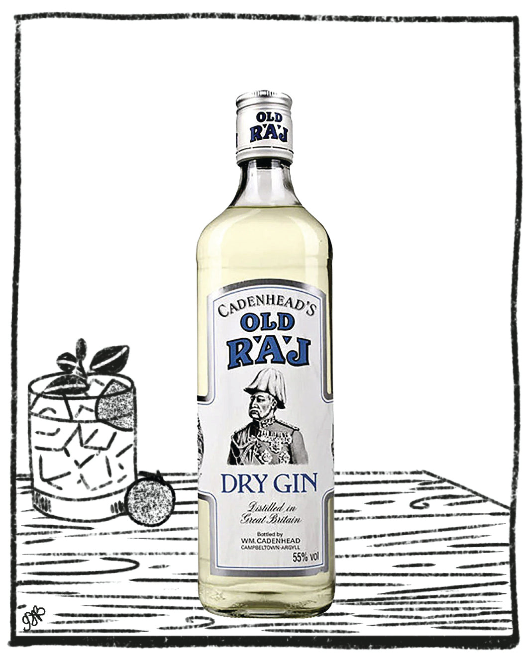 OLD RAJ DRY GIN BLUE LABEL 700ML 55% ABV