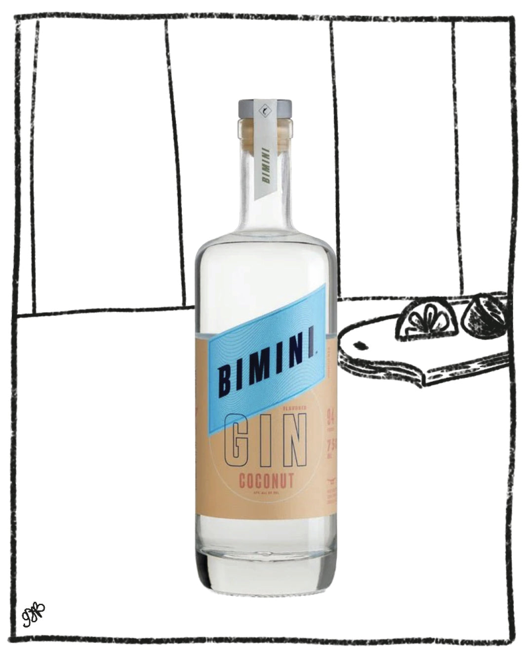 BIMINI COCONUT GIN 750ML 47% ABV