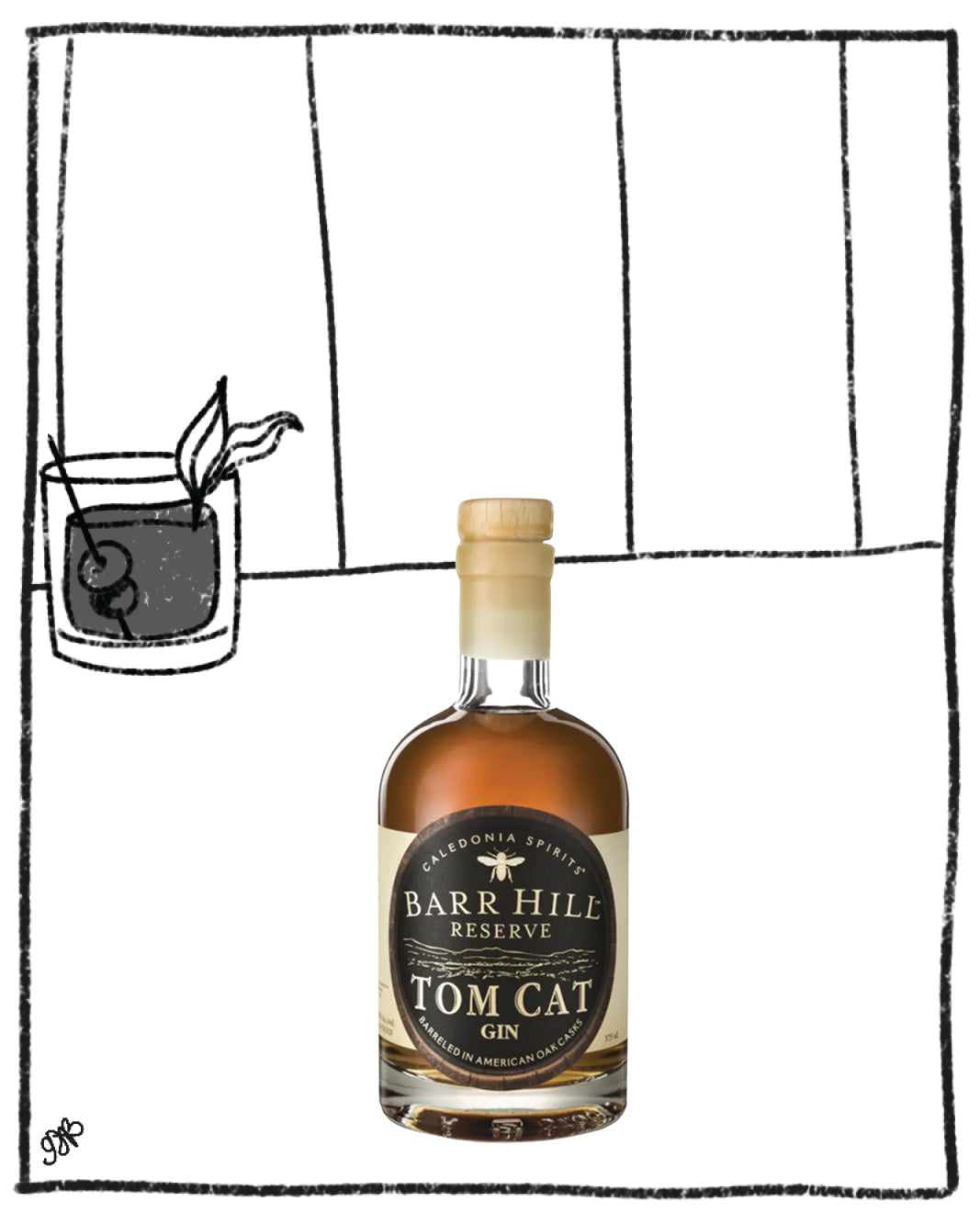 BARR HILL TOM CAT RESERVE GIN 375ML 43% ABV