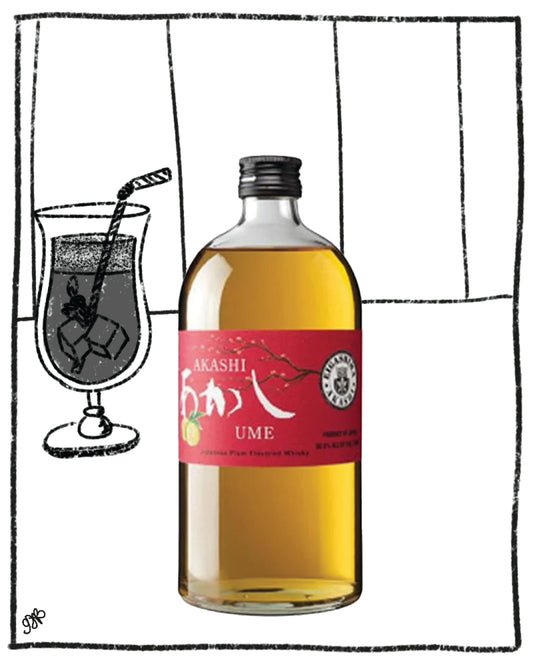 AKASHI UME JAPANESE PLUM FLAVORED WHISKY 750ML 30.5% ABV