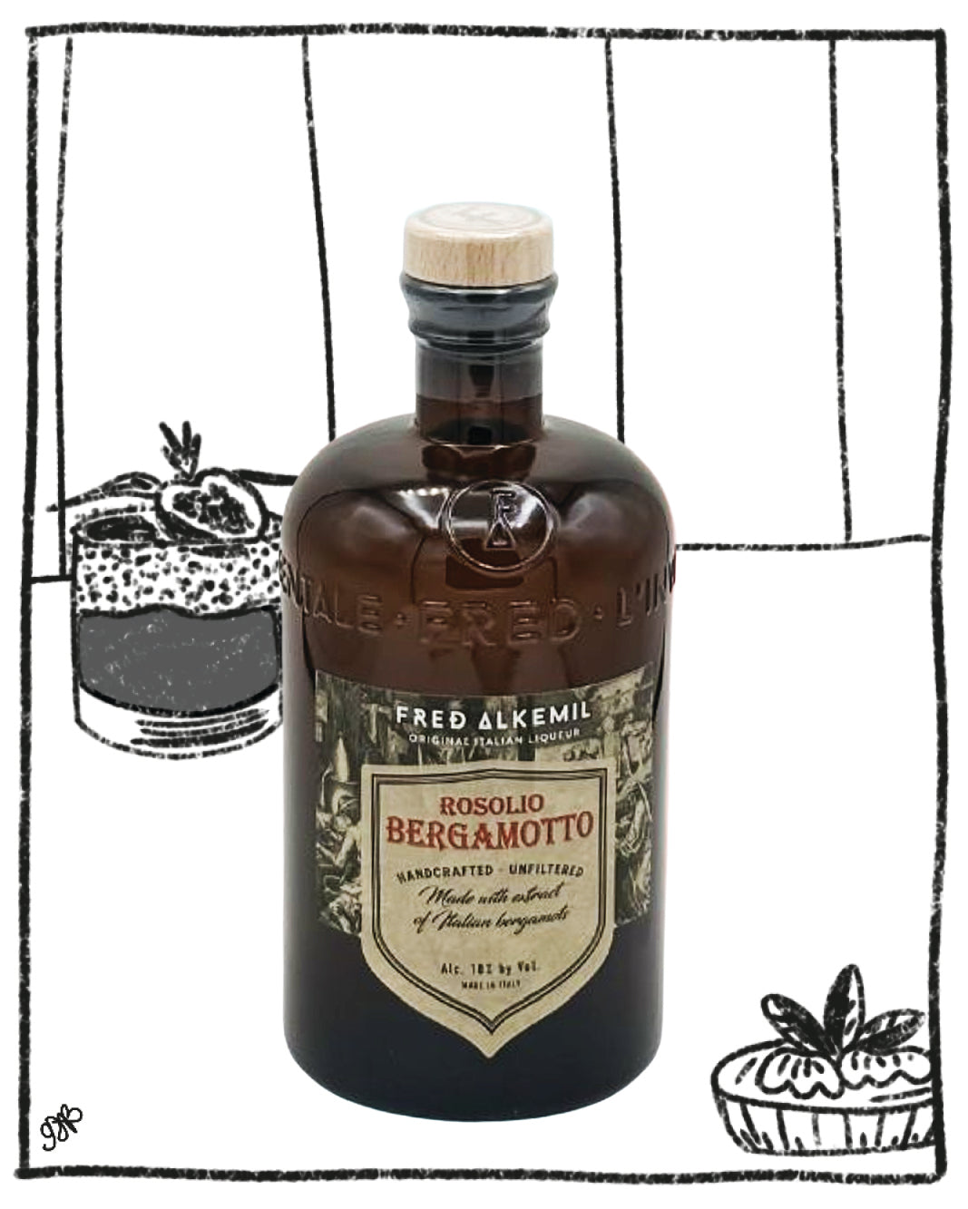 FRED JERBIS ALKEMIL ROSOLIO BERGAMOTTO 700ML 18% ABV