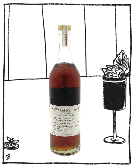 ALMA TEPEC LICOR DE CHILE PASSILLA MIXE 750ML 40% ABV