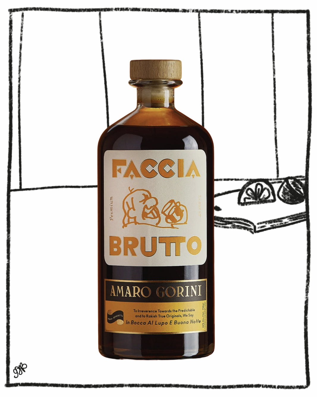 FACCIA BRUTTO AMARO GORINI 750ML 22% ABV