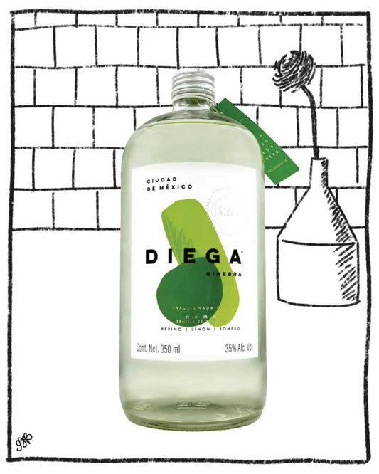 DIEGA VERDE GREEN GIN 750ML 40% ABV