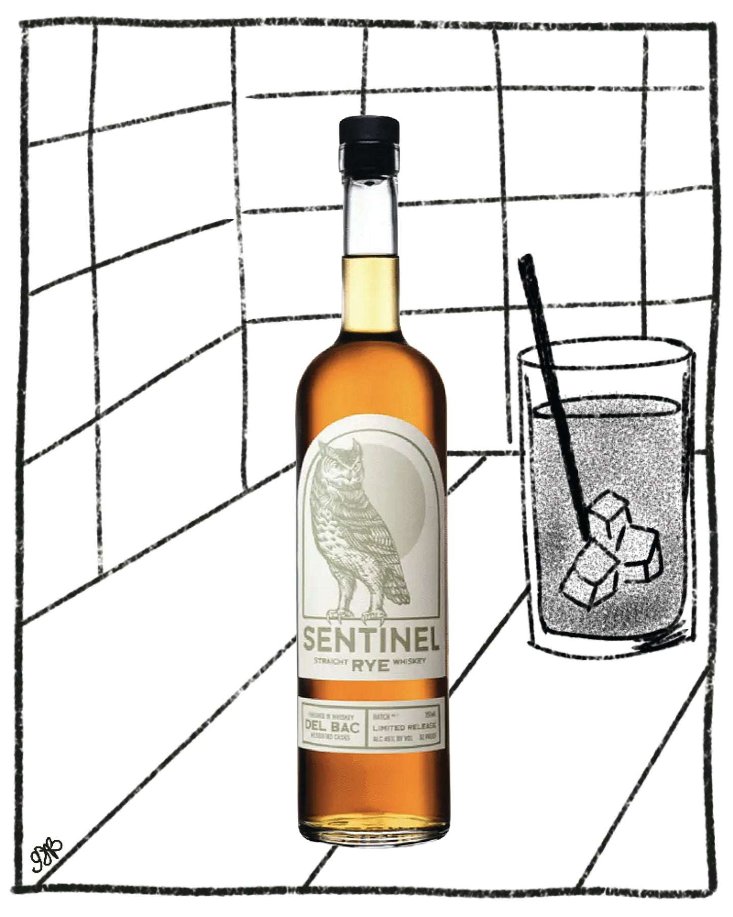 Del Bac Sentinel Straight Rye Whiskey