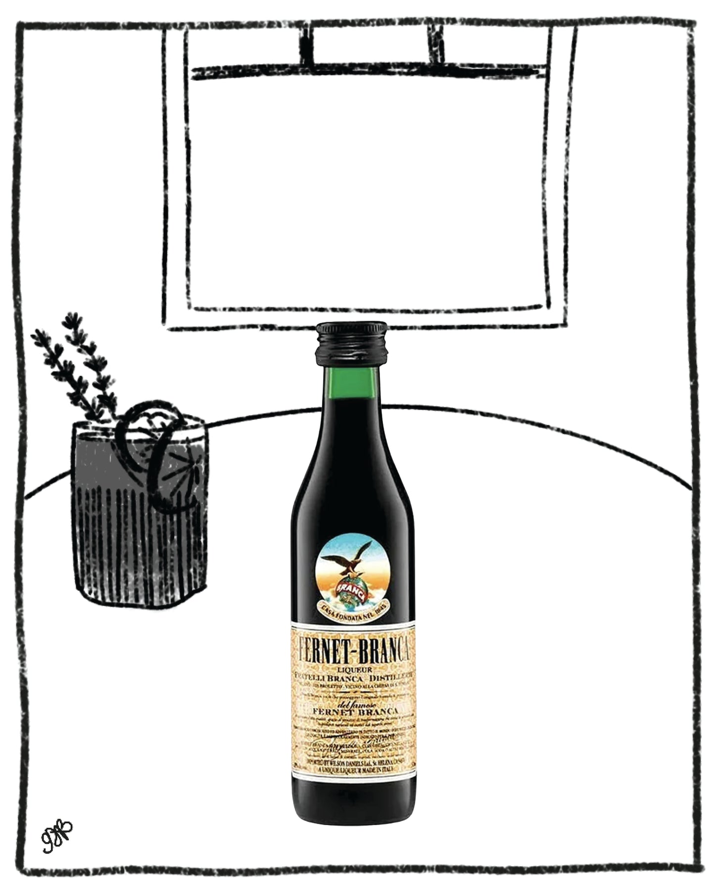 FERNET BRANCA 50ML 39% ABV