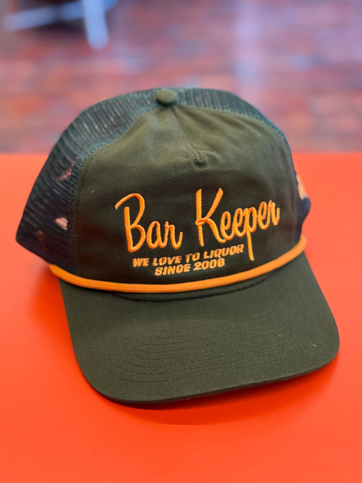 BAR KEEPER HAT - FOREST GREEN & GOLD