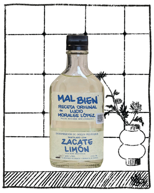 bottle of tequila with blue handwriting on the label