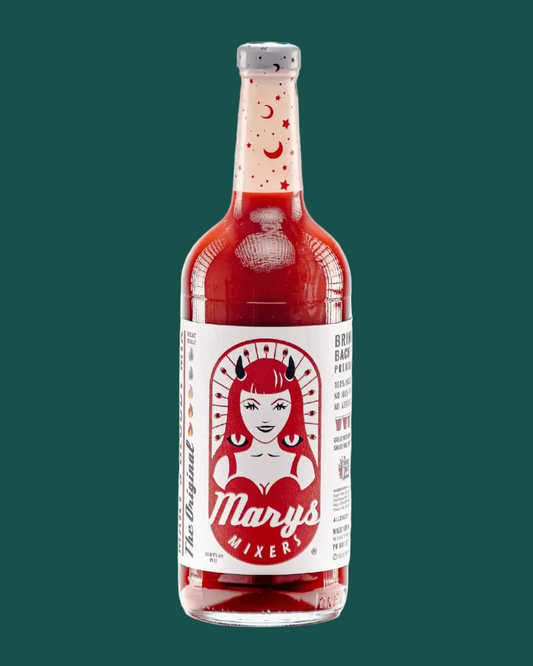 Bottle of Mary's Mixers The Original on a white background