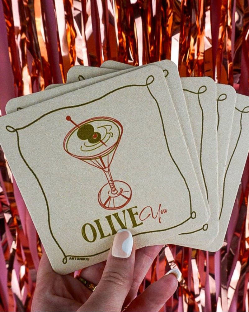 Dirty Martini Pulpboard Coaster Set of 5