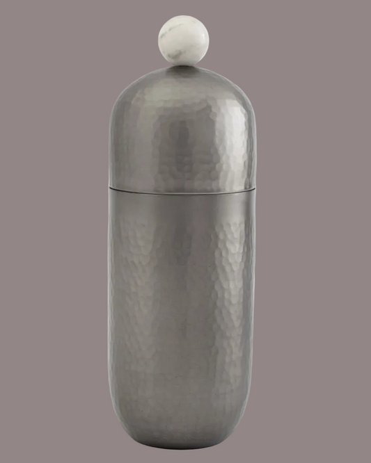 TEMARI HAMMERED BLACK AND WHITE JAPANESE SHAKER